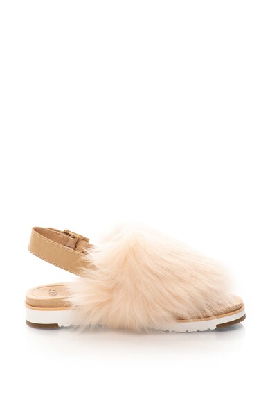 UGG Sandale slingback de piele cu par scurt, cu bareta separatoare Holly Femei