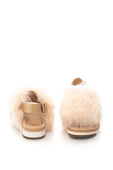 UGG Sandale slingback de piele cu par scurt, cu bareta separatoare Holly Femei