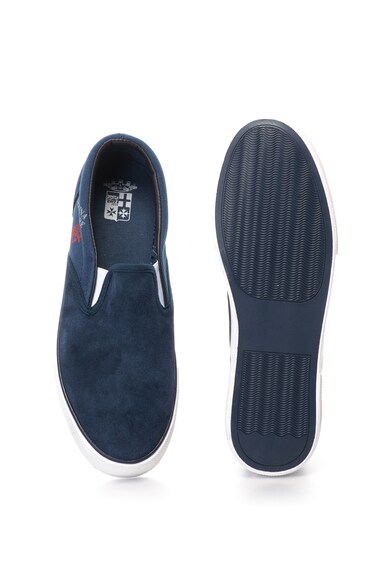 Marina Militare Pantofi slip-on, de piele intoarsa, cu insertii de material textil Barbati