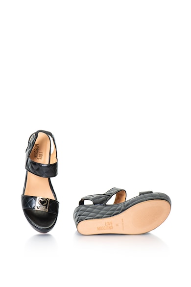 Love Moschino Sandale cu platforma, de piele sintetica, cu aspect matlasat Femei