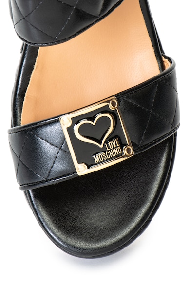 Love Moschino Sandale cu platforma, de piele sintetica, cu aspect matlasat Femei