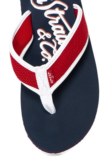 Levi's Papuci flip-flop cu model texturat si talpa interioara cu imprimeu Barbati