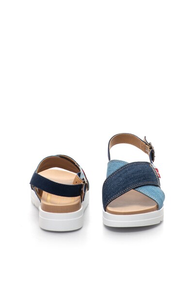 Levi's Sandale slingback din piele si material textil cu talpa wedge Femei