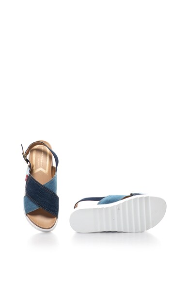 Levi's Sandale slingback din piele si material textil cu talpa wedge Femei