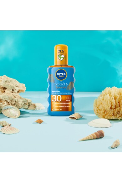 Nivea Ulei spray pentru protectie solara si bronzare  Sun Protect & Bronze, SPF 30, 200 ml Femei