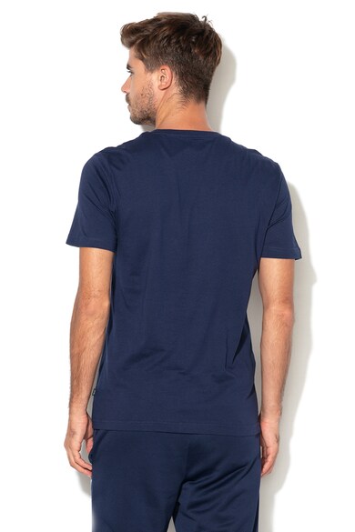 Puma Tricou cu model in dungi, text si logo, Bleumarin/Rosu/Alb, L Barbati