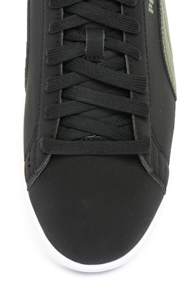 Puma Спортни обувки Smash v2 с еко кожа и контрастни детайли, Черен / Тъмнозелен Мъже