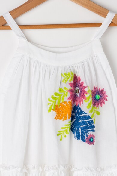 United Colors of Benetton Rochie evazata cu broderie florala Fete