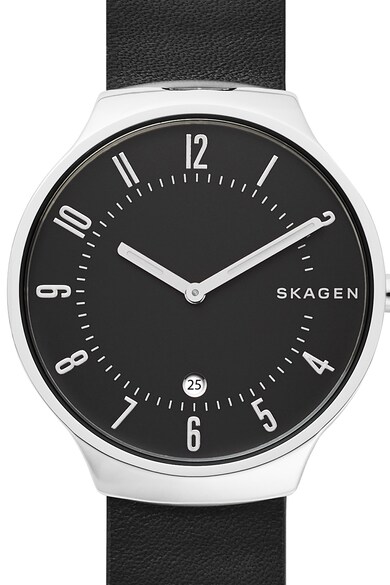 Skagen Ceas cu o curea de piele Grenen Barbati