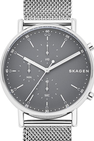 Skagen Ceas cronograf cu bratara metalica tip plasa Barbati