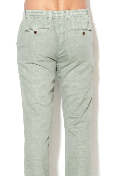 Scotch & Soda Pantaloni chino din amestec de in cu snur Warren Barbati