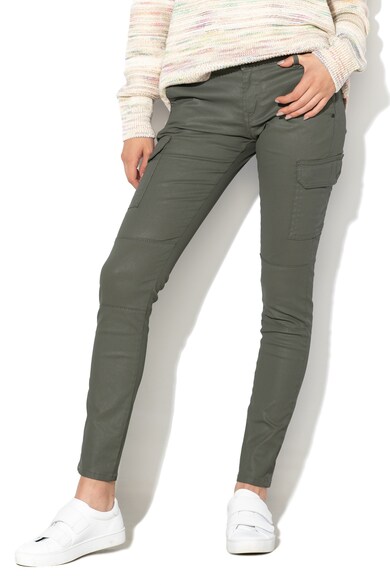 Pepe Jeans London Pantaloni cargo skinny fit cu aspect peliculizat Survivor Femei