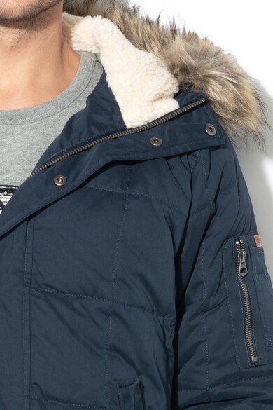 Pepe Jeans London Drury télikabát irha hatású bélelt kapucnival férfi