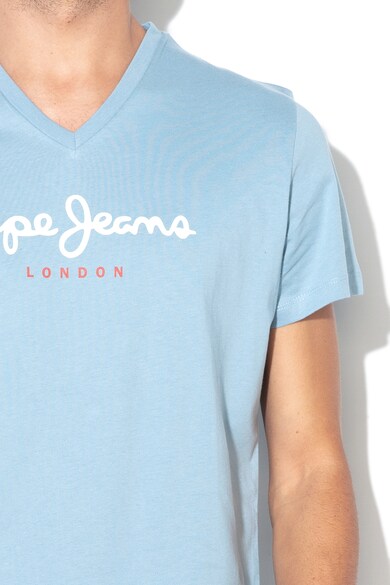 Pepe Jeans London Eggo V-nyakú regular fit logómintás póló férfi