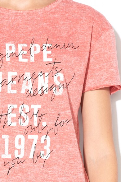 Pepe Jeans London Tricou cu imprimeu logo Flavia Femei