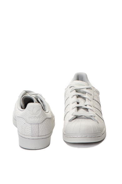 adidas Originals Pantofi sport de piele cu textura de piele de sarpe Superstar Femei