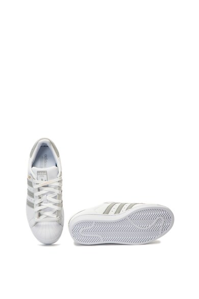 adidas Originals Pantofi sport de piele cu detalii Superstar Femei