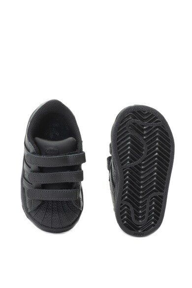 adidas Originals Pantofi sport de piele cu benzi velcro Superstar Fete