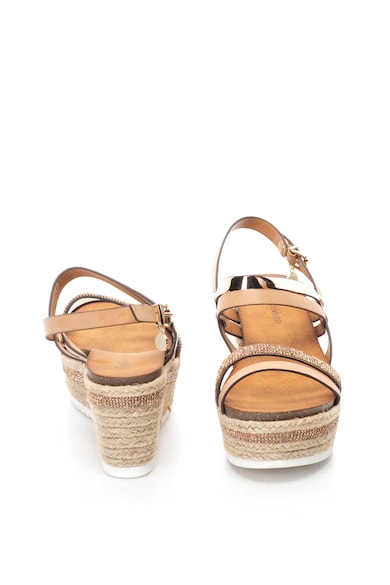 Gian Marco Venturi Sandale wedge tip espadrile decorate cu strasuri Femei