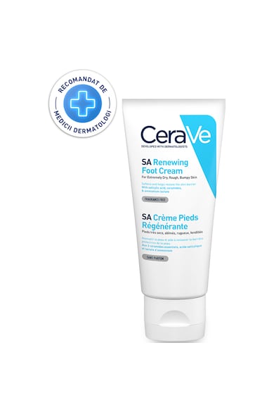 CeraVe Crema reparatoare pentru picioare  cu ceramide si acid salicilic, pentru piele foarte uscata si aspra, 88 ml Femei