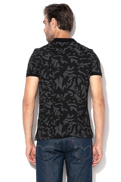 Galvanni Tricou polo cu model abstract Blek Barbati