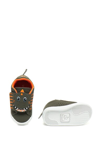 Le Coq Sportif Pantofi sport cu velcro si design dinozaur Courtset Dino Fete