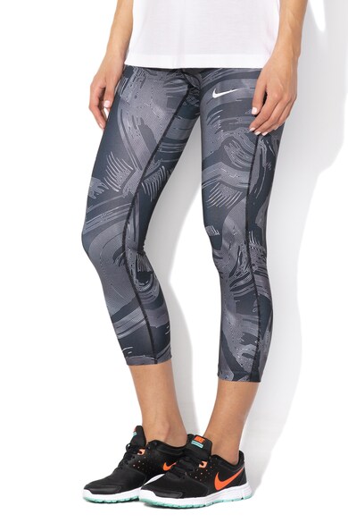 Nike Colanti capri cu model abstract pentru alergare Power Femei