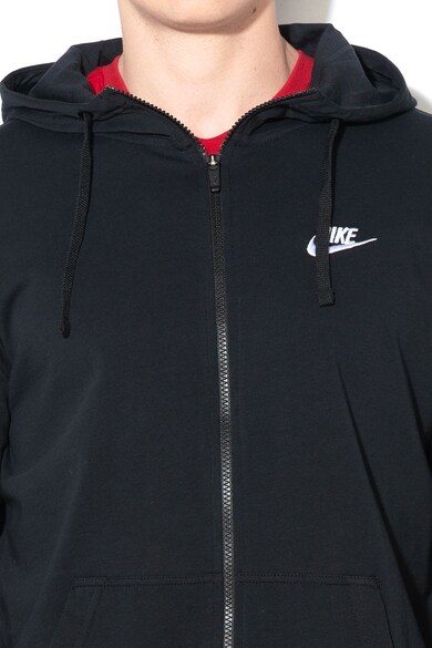 Nike Cipzáros kapucnis pulóver hímzett logóval férfi
