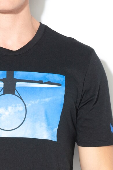 Nike Dri-Fit grafikai mintás athletic cut kosaras póló férfi