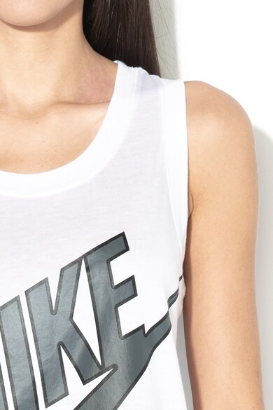 Nike Топ с изрязан гръб и лого Жени