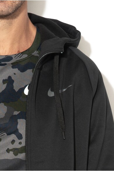 Nike Hanorac pentru fitness cu fermoar si captuseala din fleece Dri-Fit Barbati