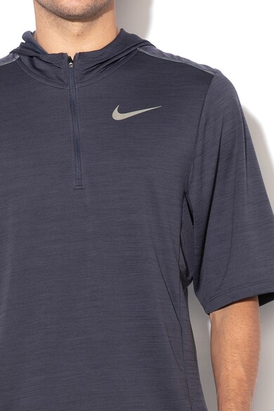 Nike Dri-Fit rövid ujjú kapucnis futófelső férfi