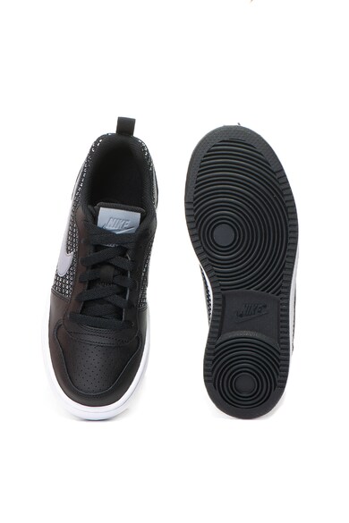 Nike Pantofi sport din piele si material textil Court Borough Fete