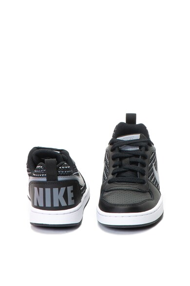 Nike Pantofi sport din piele si material textil Court Borough Baieti