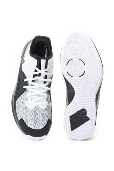 Nike Pantofi sport de piele ecologica si material textil pentru baschet Air Versitile III Barbati
