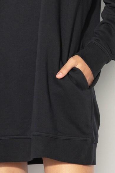Nike Суитшърт с качулка и странични джобове, Черен Жени