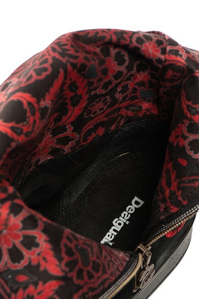 DESIGUAL Ghete de piele intoarsa cu broderie florala Neoboho Femei