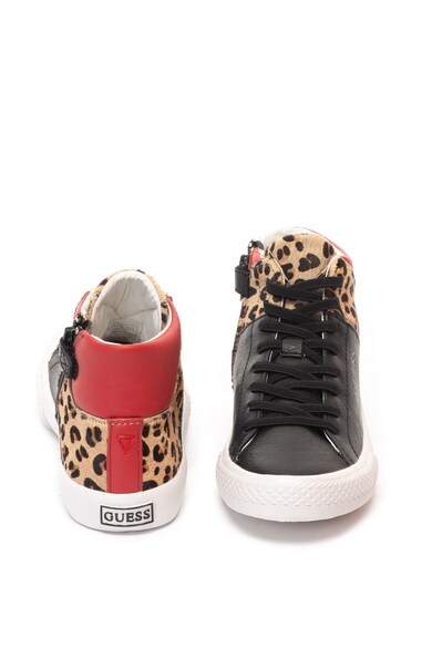 GUESS Pantofi sport mid-hi cu detalii de piele cu par scurt Fete