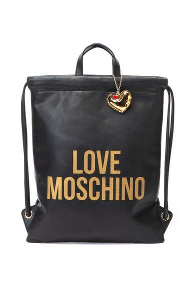 Love Moschino Rucsac de piele ecologica cu snur si logo Femei