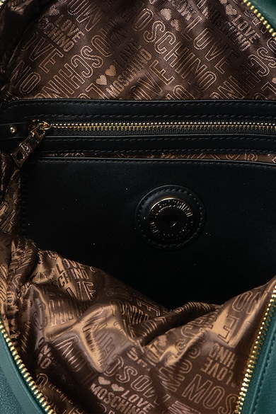 Love Moschino Műbőr hátizsák műszőrme rátétekkel női