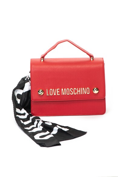 Love Moschino Geanta crossbody de piele ecologica, cu logo metalic Femei