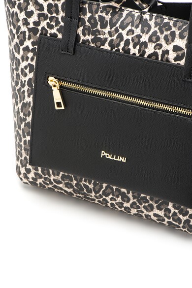 Pollini Geanta shopper de piele ecologica cu aspect de animal print Femei