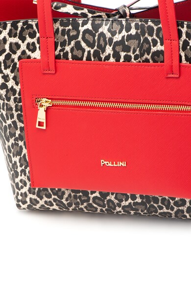 Pollini Geanta shopper de piele ecologica cu aspect de animal print Femei