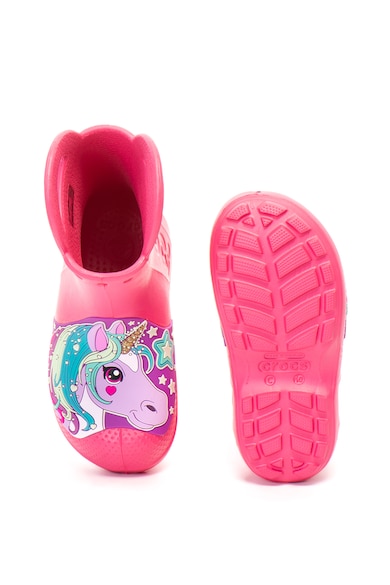 Crocs Cizme de ploaie cu detaliu cu unicorn Fete