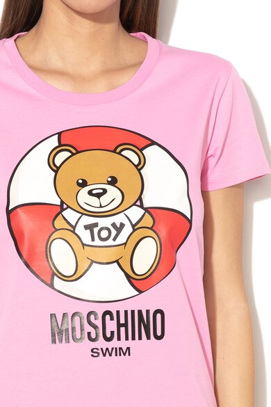 Moschino Плажна тениска с фигурална щампа Жени