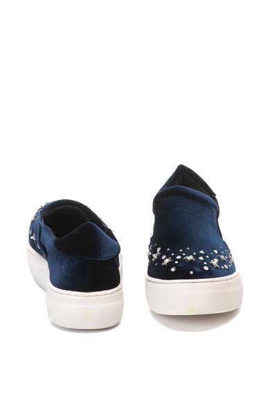 Oakoui Pantofi slip-on flatform de catifea cu strasuri Eva Femei