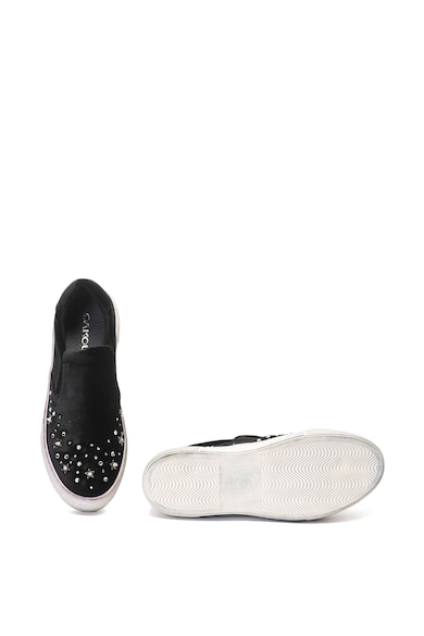 Oakoui Pantofi slip-on flatform decorati cu strasuri Eva Femei