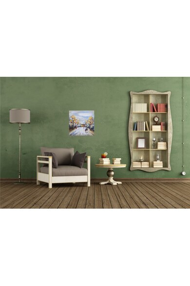 Mendola Art Tablou pictat manual Bus station 60x60 cm Femei