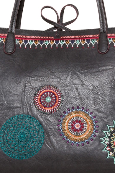 DESIGUAL Geanta shopper reversibila de piele ecologica, cu etui interior Siara Femei