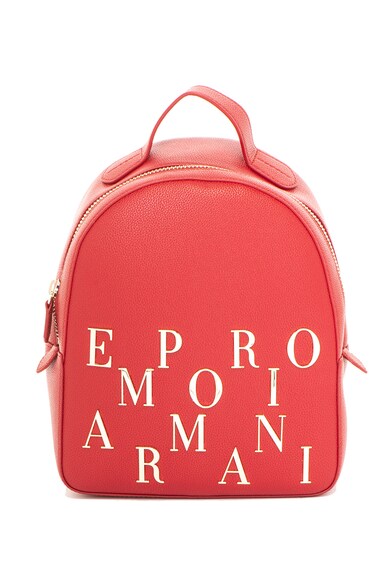 Emporio Armani Rucsac de piele ecologica, cu aplicatie logo Femei